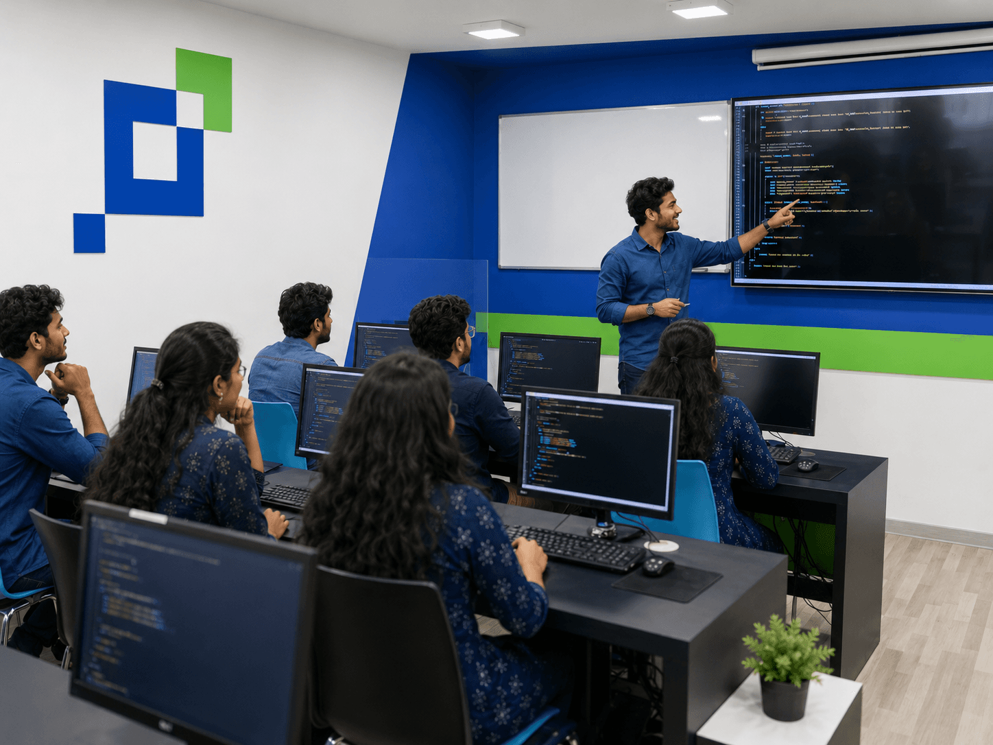Students in a practical training session